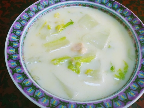白菜とツナのミルクスープ